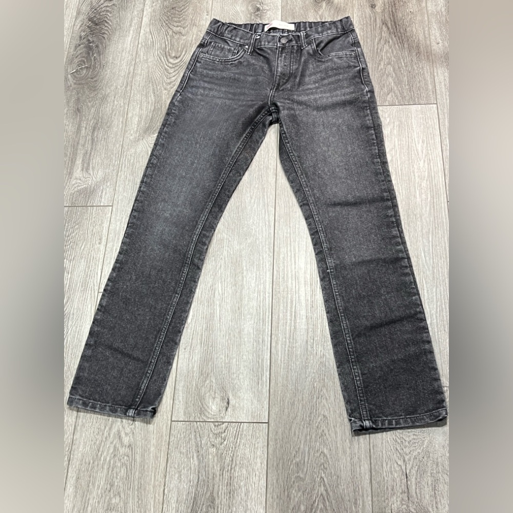 Levi Strauss 511 Mens W28 L32 Slim Fit Black Jeans Denim Pants Adj. Waist Band